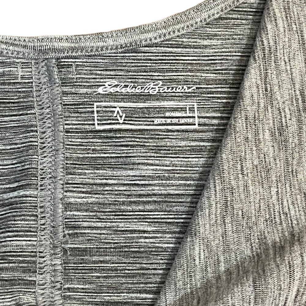 Eddie Bauer Women's Sleeveless V-Neck Heather Gray Dress, Size L - Picture 4 of 8